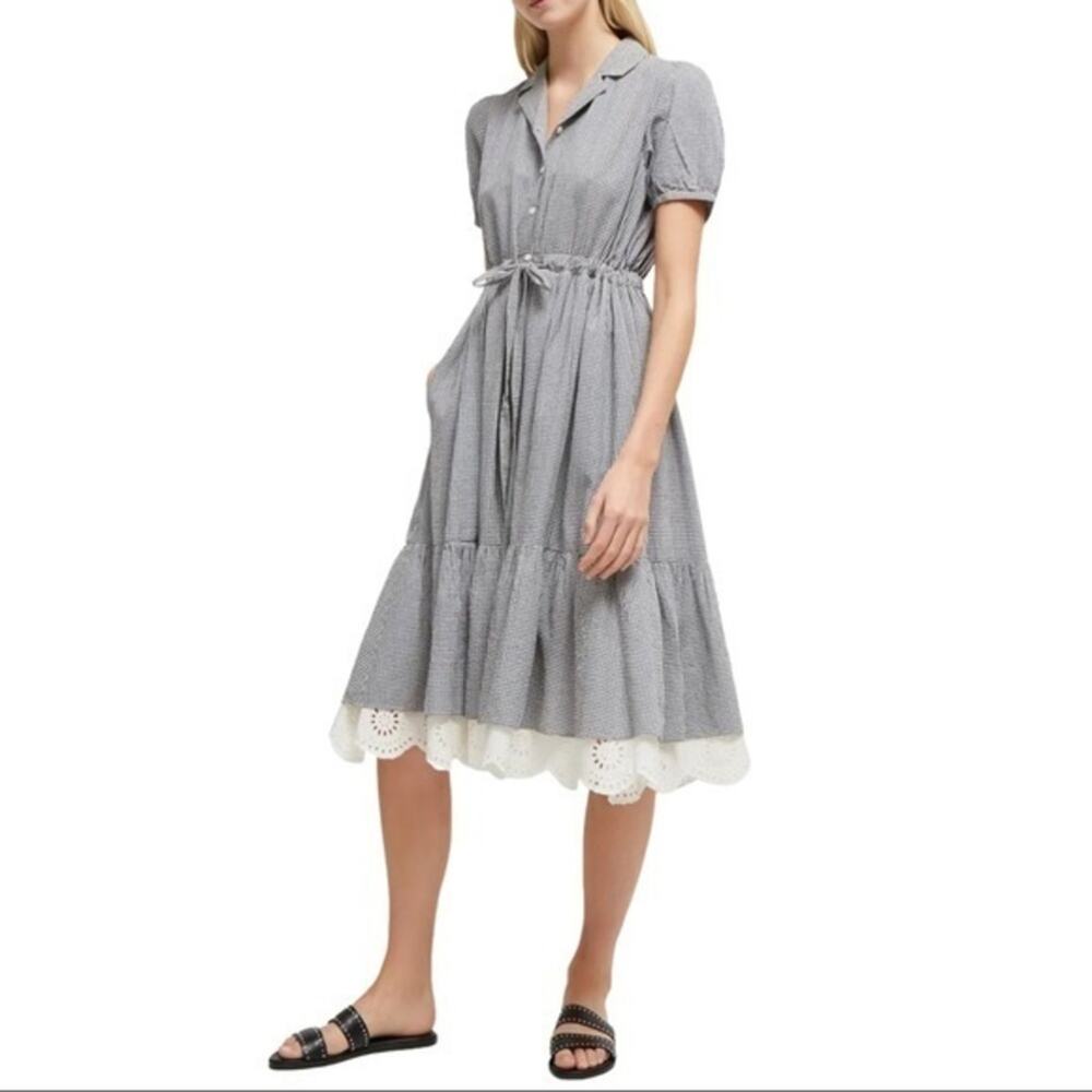 French Connection Jacqueline Gingham Dress 4 NWT